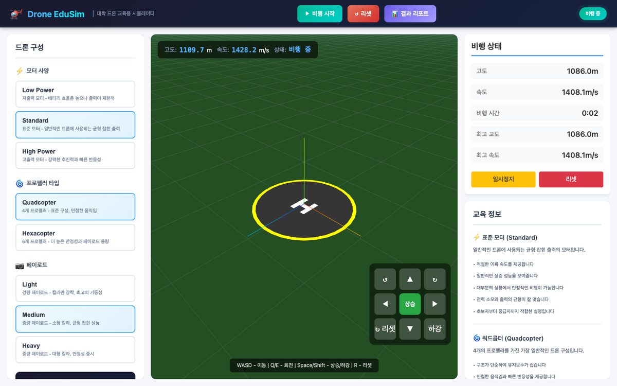KAI Drone Edu simulator screen